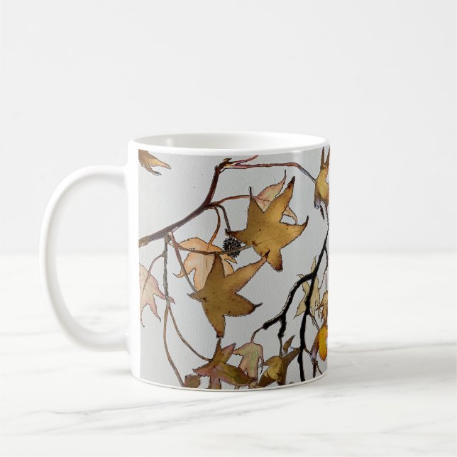 yellow autumn leaves Mug (Left)