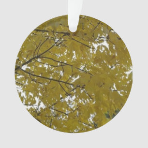 Yellow Autumn Leaves Ornament