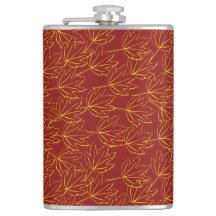 yellow autumn leaves pattern on brown