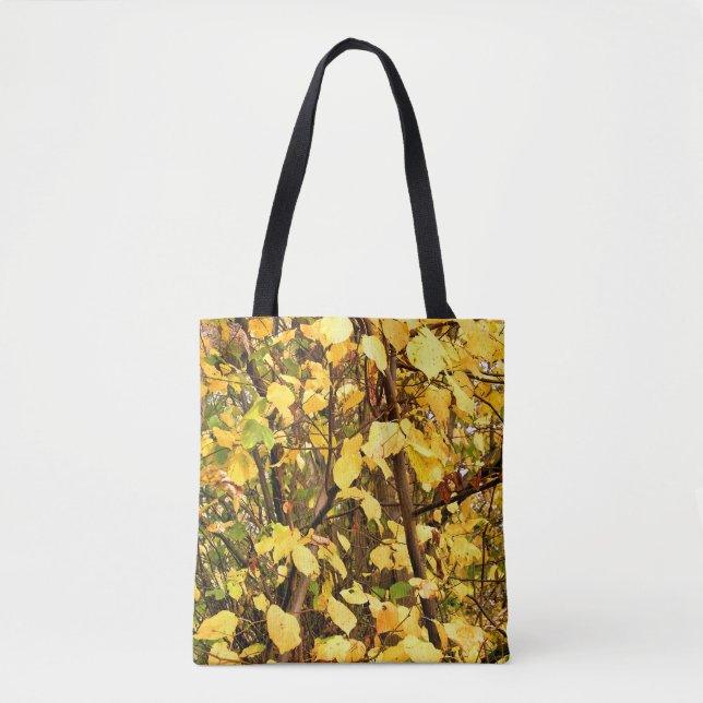 YELLOW AUTUMN LEAVES TOTE BAG (Front)