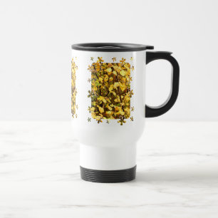 YELLOW AUTUMN LEAVES TRAVEL MUG