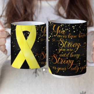 Yellow Awareness Ribbon Mug Design