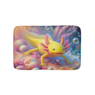 Yellow Axolotl Bath Mat