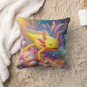 Yellow Axolotl Cushion