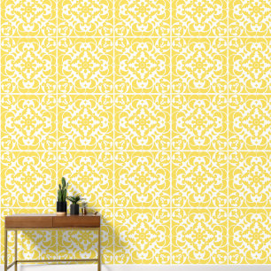 Yellow Azulejos Portuguese Spanish Wallpaper