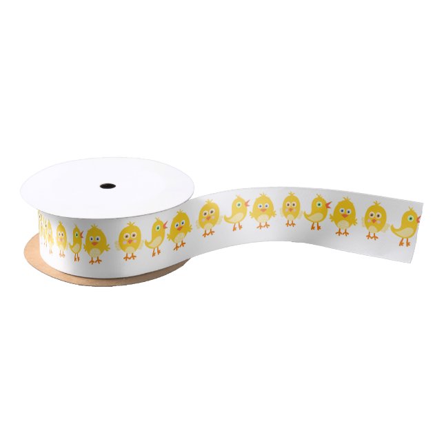 Yellow Baby Chick Ribbon Satin Ribbon (Spool)