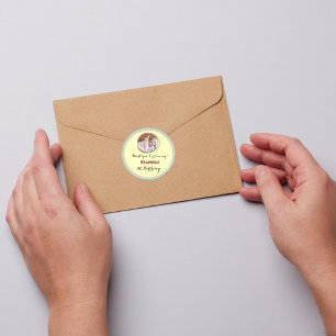 Yellow Baby Girl/Boy Thank You Birthday  Classic Round Sticker