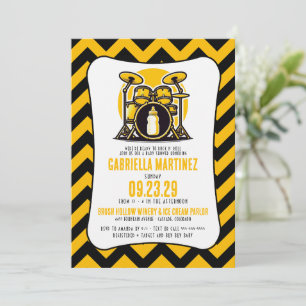 Yellow Baby Rock Baby Shower Invitation