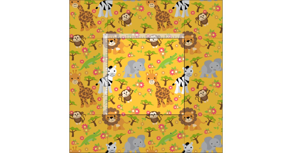 Yellow Baby Safari Fabric Zazzle