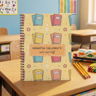 Yellow Back to School Notebook Pattern