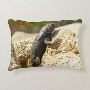 Yellow-Backed Spiny Lizard at Joshua Tree Decorative Cushion