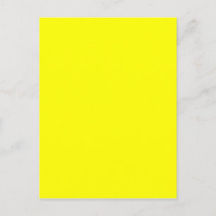 Yellow Background Blank Template Postcard