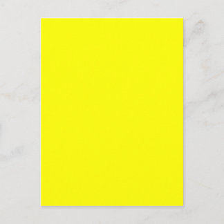 Yellow Background Blank Template Postcard