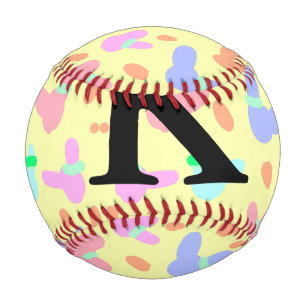 Yellow background colourful bunnies pattern add le baseball
