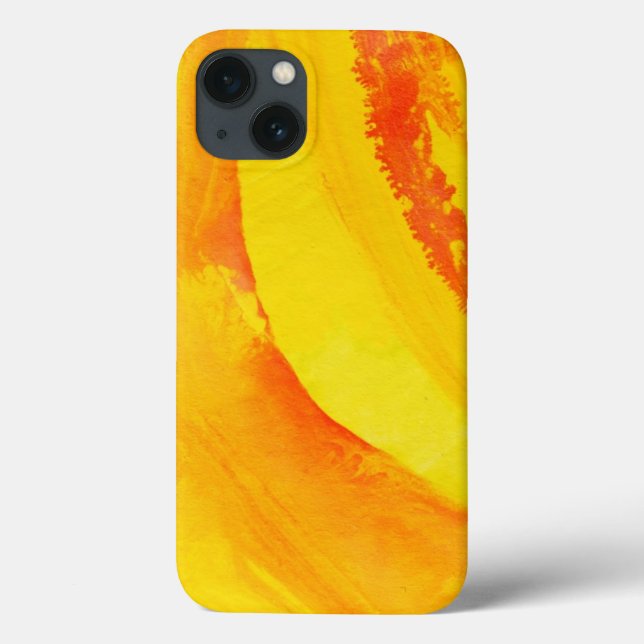 yellow background. watercolor on paper Case-Mate iPhone case (Back)