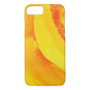 yellow background. watercolor on paper iPhone 8/7 case