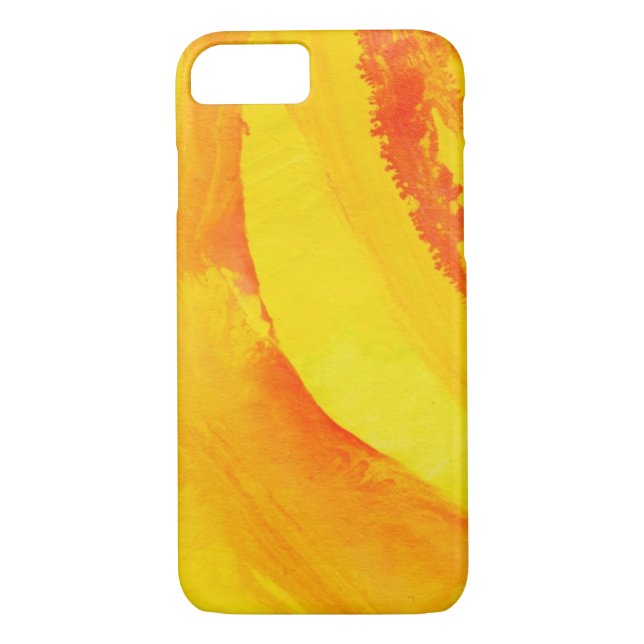 yellow background. watercolor on paper Case-Mate iPhone case (Back)
