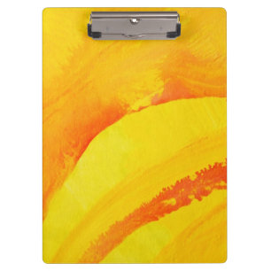 yellow background. watercolor on paper clipboard