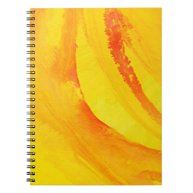 yellow background. watercolor on paper notebook (Front)
