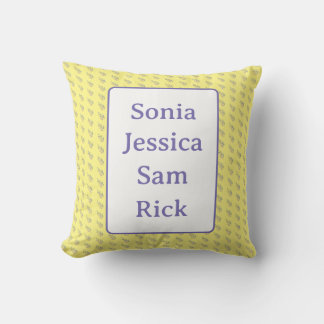 Yellow Background with Leaves  Cushion