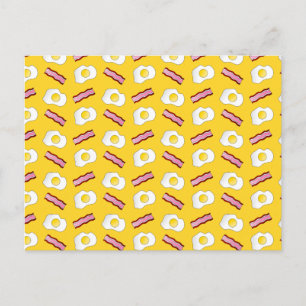 Yellow bacon and eggs postcard