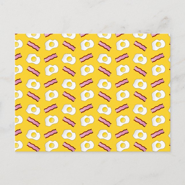 Yellow bacon and eggs postcard (Front)