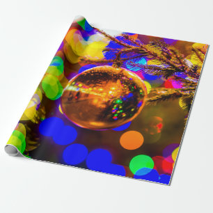 Yellow Ball, Shining Lights Wrapping Paper