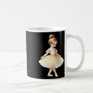 Yellow Ballerina Girl Dancing Ballet Watercolor  Coffee Mug