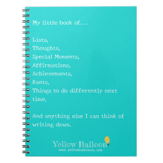Yellow Balloon Spiral Notebook