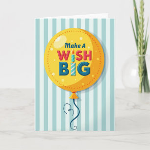 Yellow Balloon Wish Card