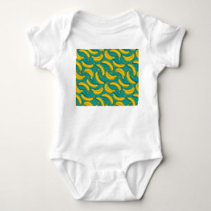 Yellow Banana: Black Outline Vintage Baby Bodysuit