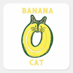 Yellow banana cat - cute kitten sticker meme