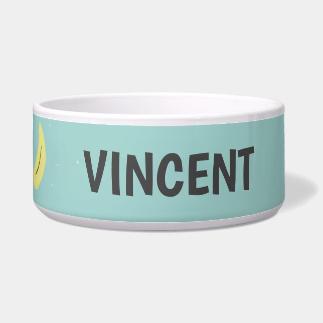 Yellow banana drawing blue personalised (Front)