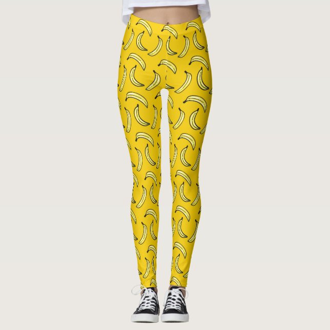 Yellow Banana Pattern Legging (Front)