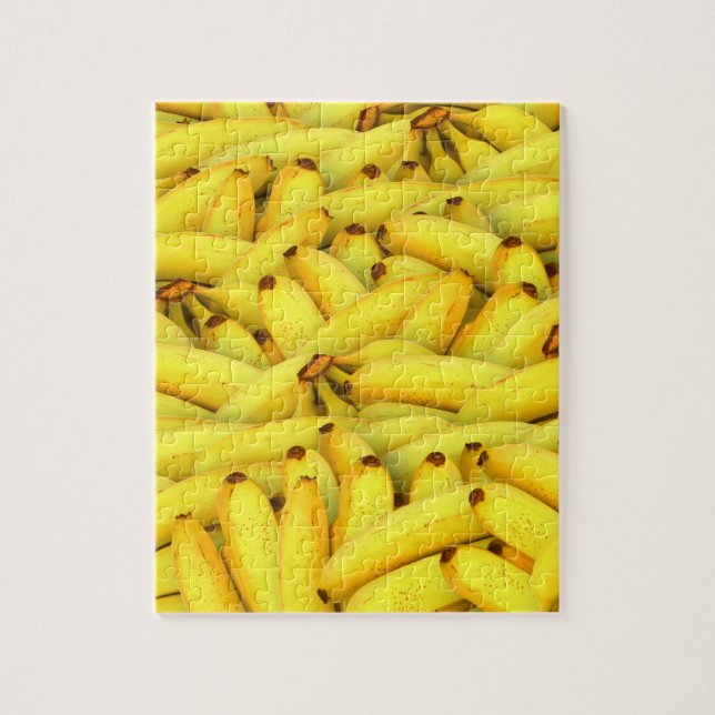 Yellow Bananas Fruit Lover Pattern Funny Humor Jigsaw Puzzle (Vertical)
