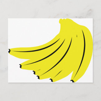 yellow bananas fruits postcard