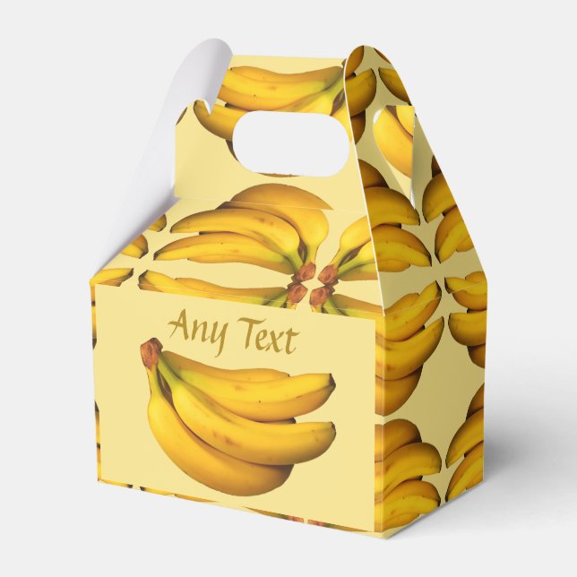 Yellow bananas in a bunch favour box (Front Side)