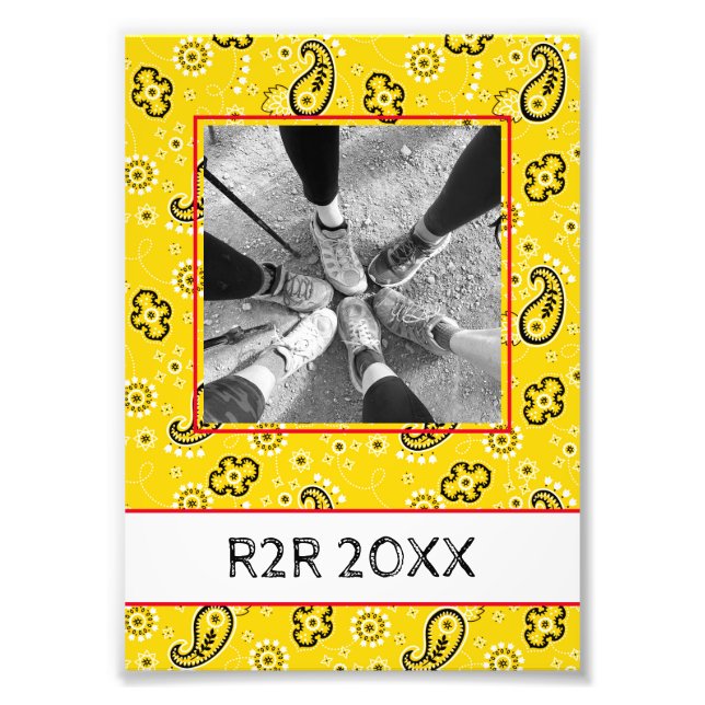 Yellow Bandanna Adventure Photo Fun Print (Front)
