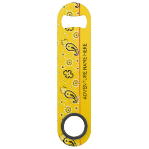 Yellow Bandanna Custom Adventure Bottle opener