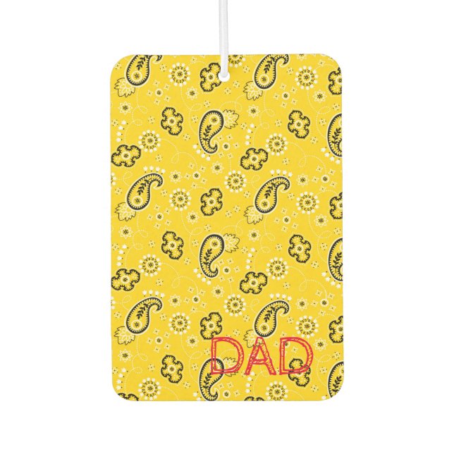 Yellow Bandanna Custom DAD Red Adventure Air Fresh Car Air Freshener (Front)