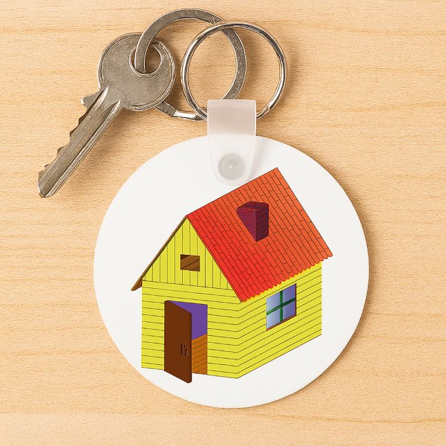 Yellow Barn House Key Ring (Creator Uploaded)