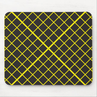 Yellow bars diagonal mouse mat