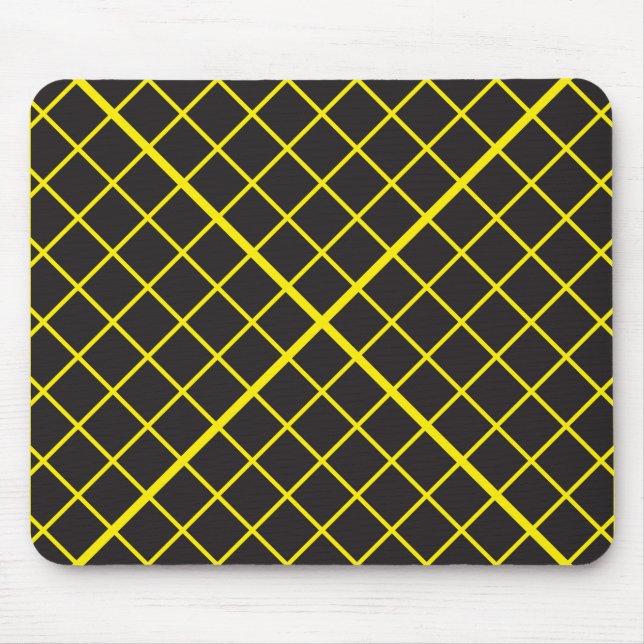 Yellow bars diagonal mouse mat (Front)