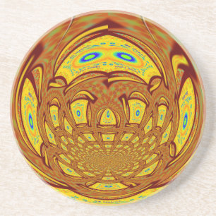 Yellow Baseball Glove: A Retro Look Coaster