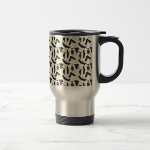 yellow bats travel mug