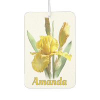 Yellow Bearded Iris Flower Personalised 