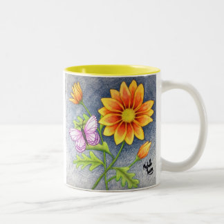 Yellow Beauty, O taste and see that the LORD is... Two-Tone Coffee Mug