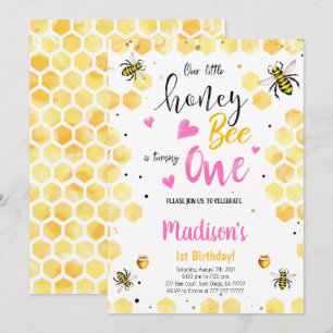 Yellow Bee Invitation
