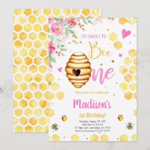 Yellow Bee Invitation