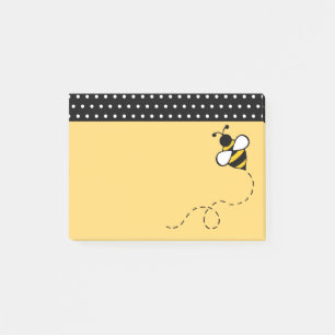 Yellow Bee School Office Post It Notes Gift